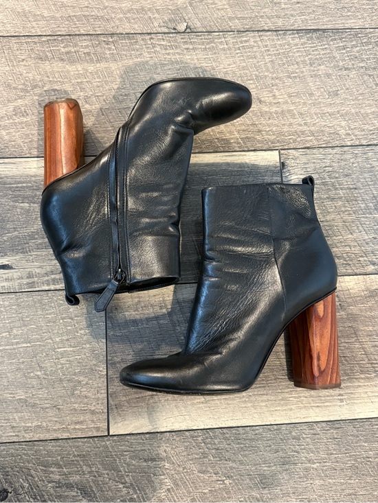 Tory Burch Shoes - Tory Burch Leather Block Heel Booties
